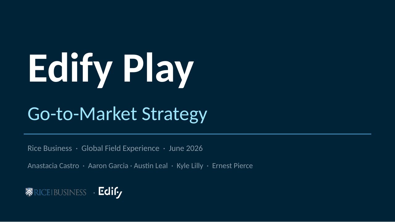 Edify Play deck: Title