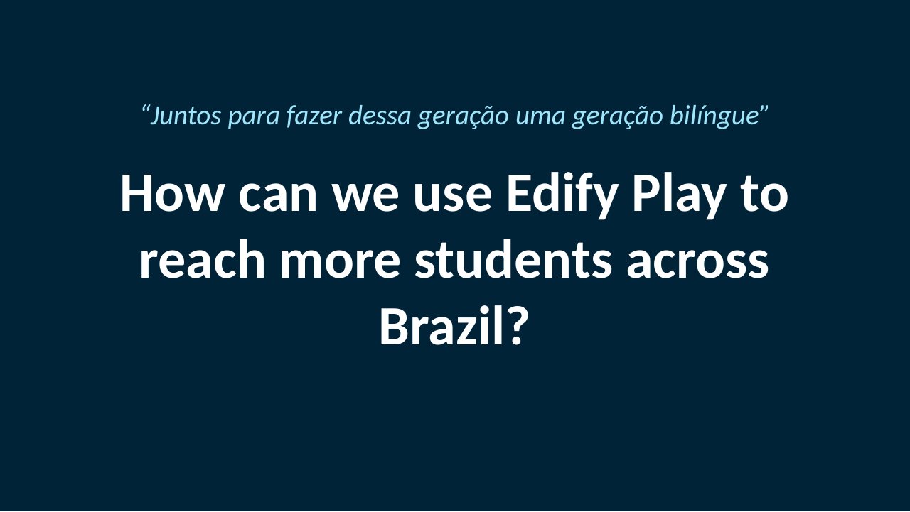 Edify Play deck: The question