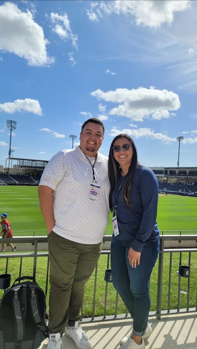 Aaron and his sister at Astros spring training